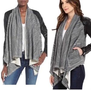 Blank NYC faux leather and cotton jacket